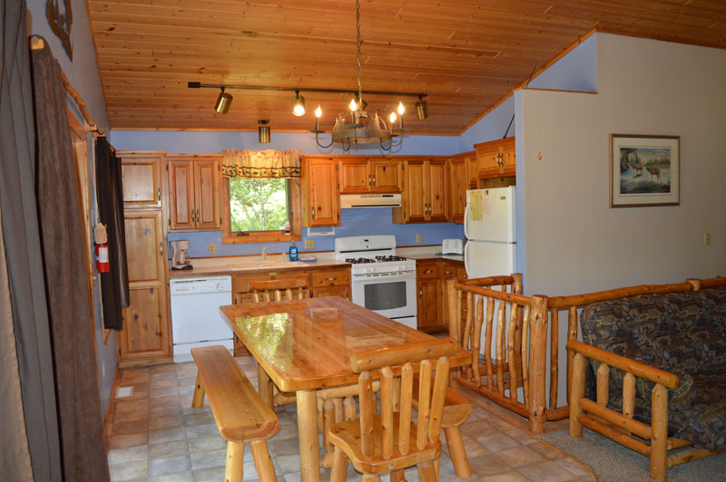 sand pine cabin kitchen