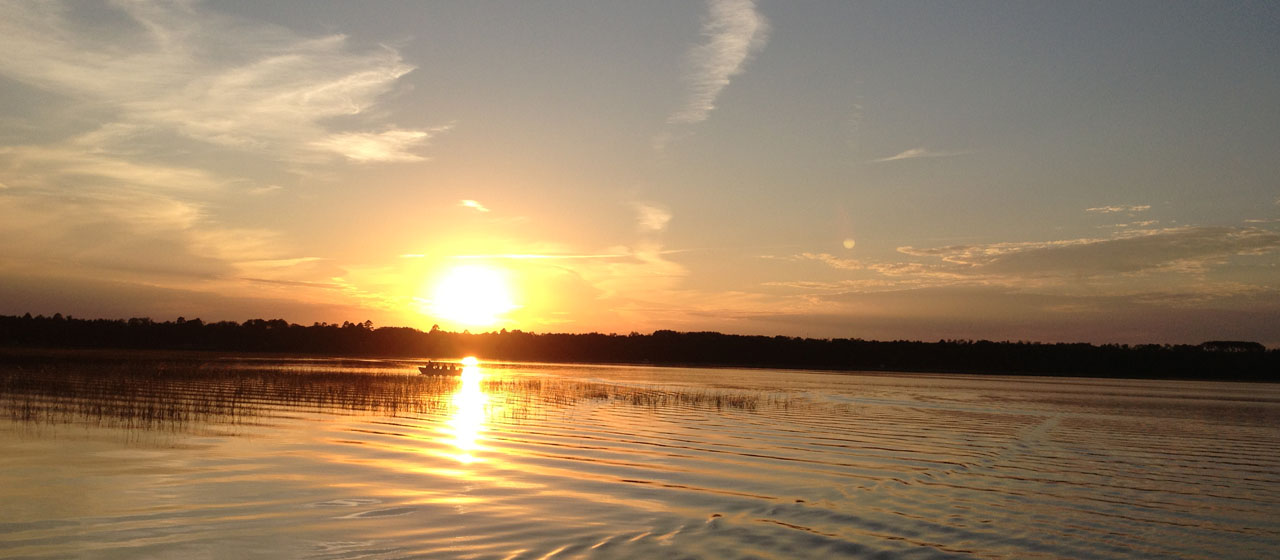 Big Portage Lake. at sunset