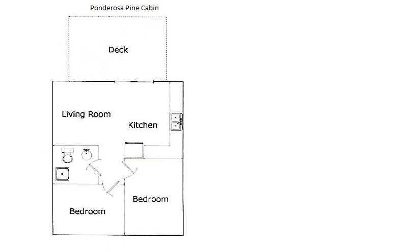 Ponderosa Pine cabin floor plan.