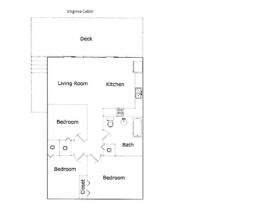 Virginia cabin floor plan.