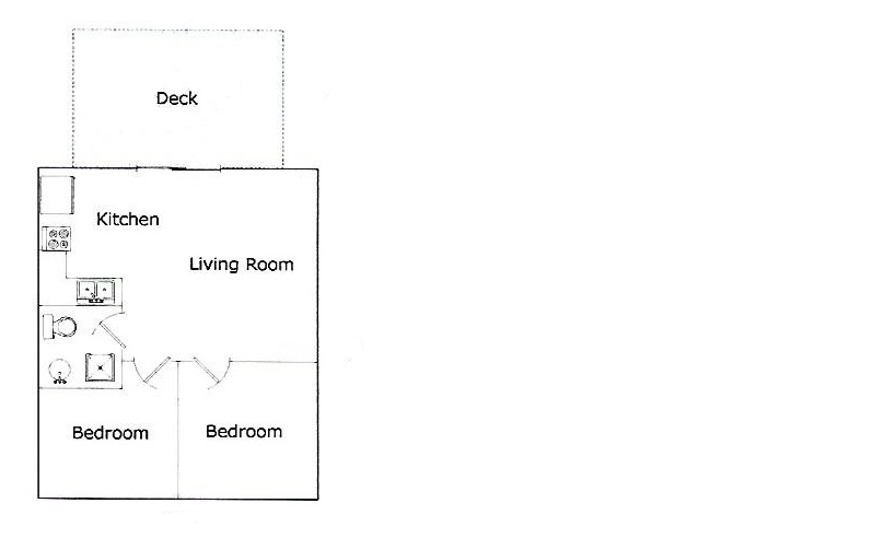 White cabin floor plan