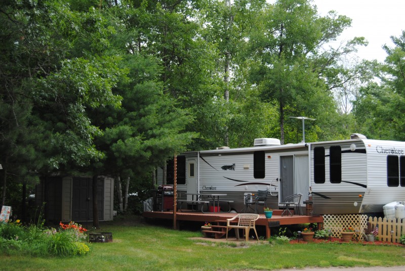 RV camper with patio